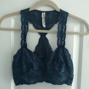 Free people intimately lace racer back bralette M